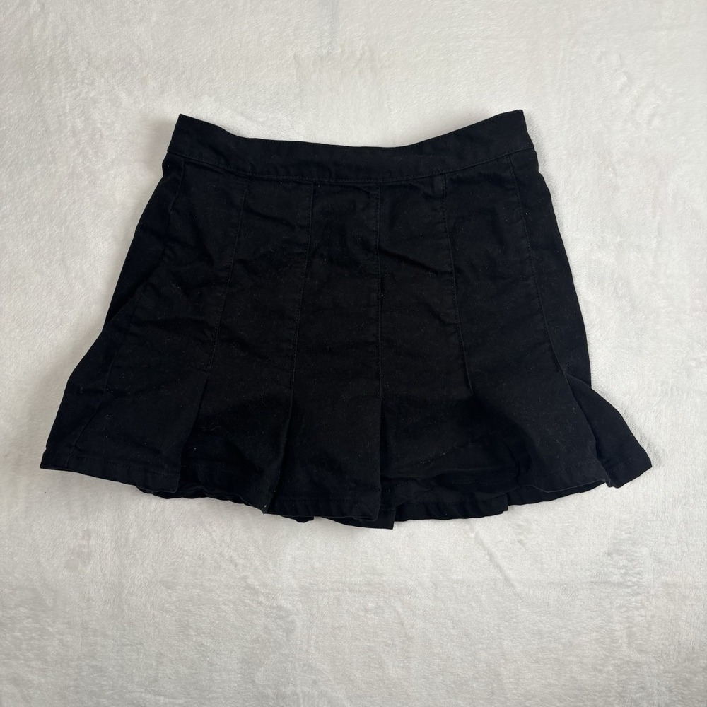 Y2K No Boundaries Black Short Pleated Skirt Goth Skater Mini Women's‎ 7